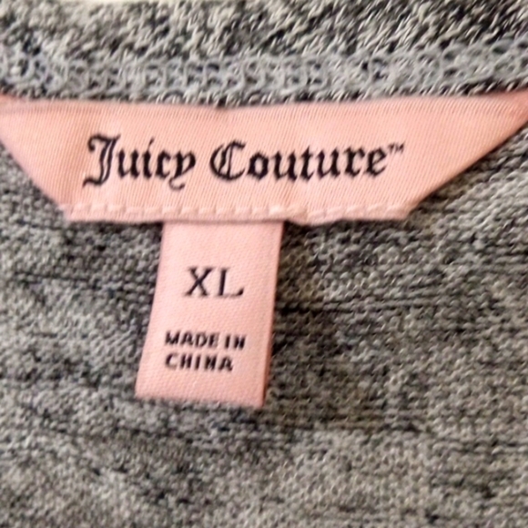 JUICY COUTURE MARSHMALLOW BLACK WHITE RHINESTONE TANK TOP SIZE XL NWT - Picture 3 of 5